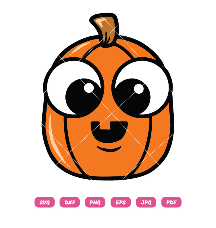 Cute Pumpkin SVG PNG Halloween Sublimation Design for T-Shirt