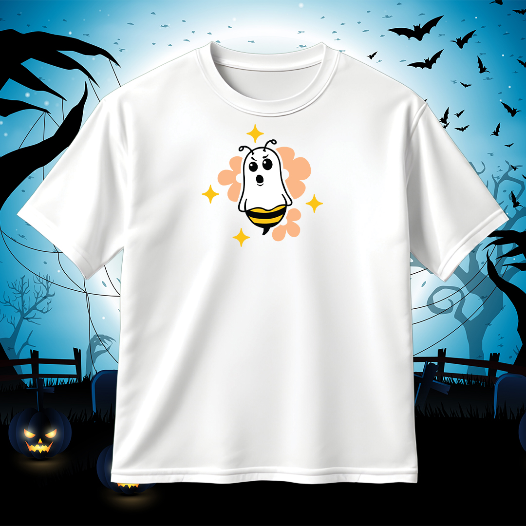 Halloween Bee Ghost SVG Png Halloween Cut File For Cricut Silhouette