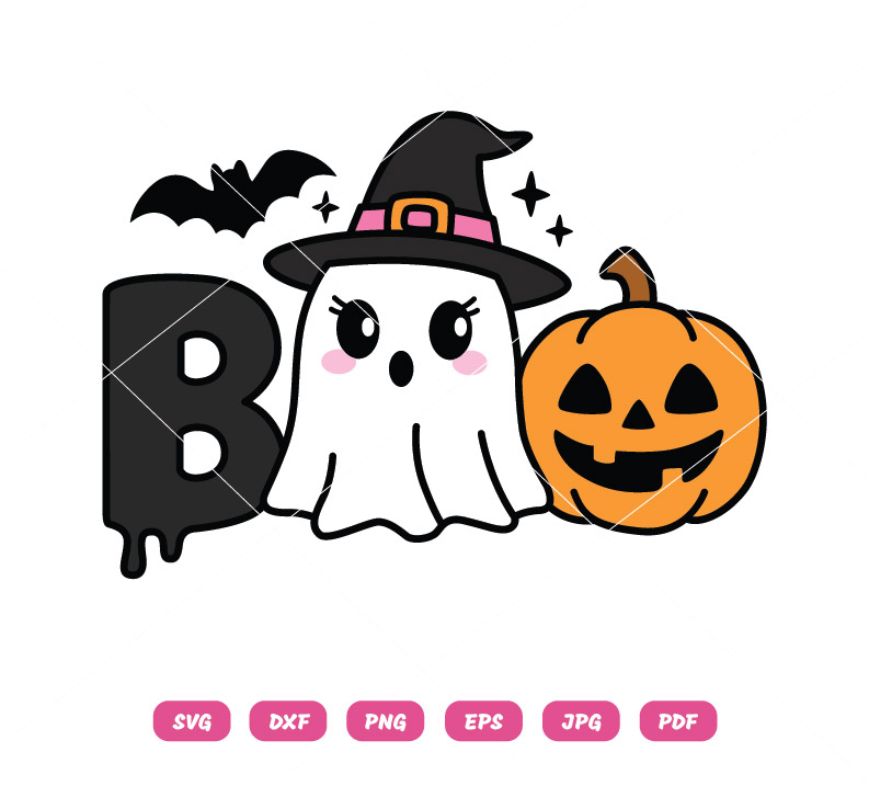 Halloween Girl Ghost SVG Boo Halloween Girl Ghost