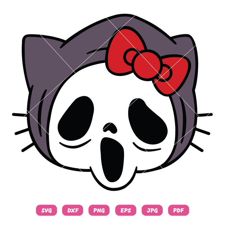 Hello Kitty Scream SVG Halloween SVG
