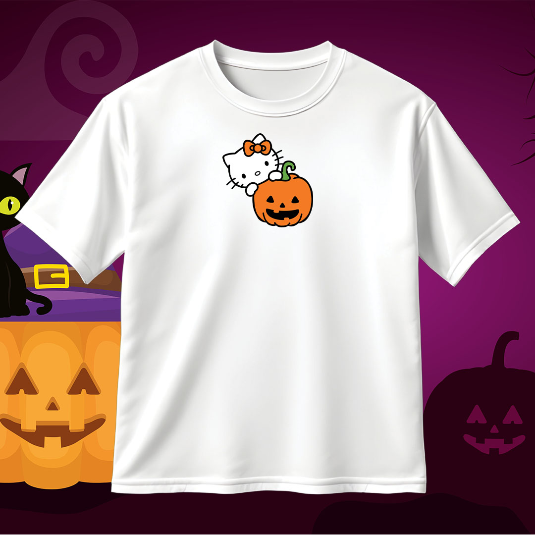 Hello Kitty With Pumpkin SVG Halloween SVG