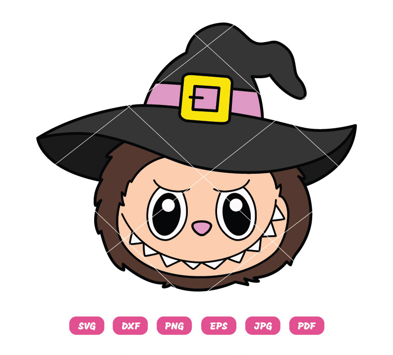 Labubu Witch Halloween SVG Labubu Witch Halloween