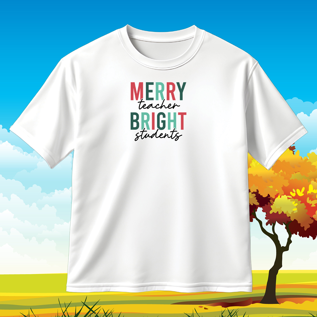 Merry Teacher Bright Students Christmas SVG