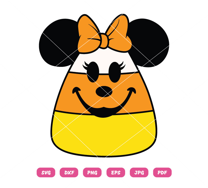 Minnie Mouse Candy Corn SVG Halloween SVG