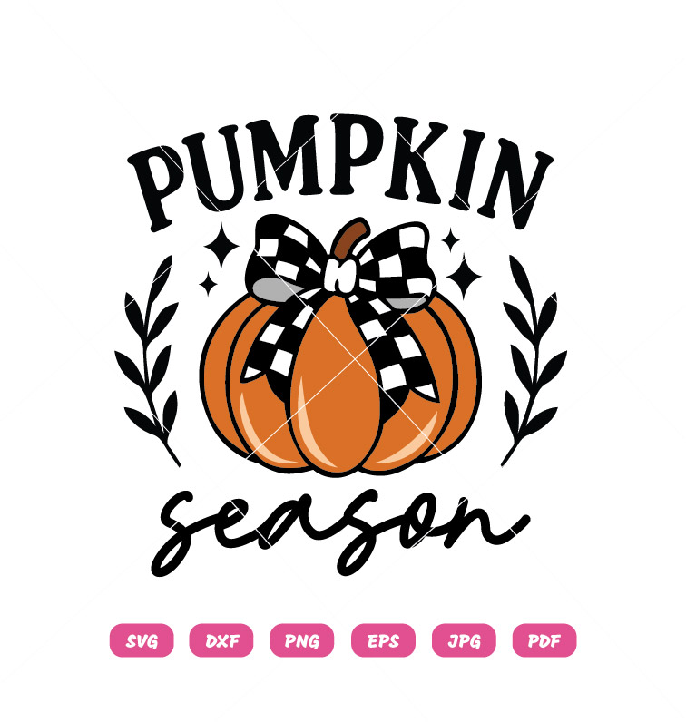 Pumpkin Season SVG Coquette SVG Fall SVG