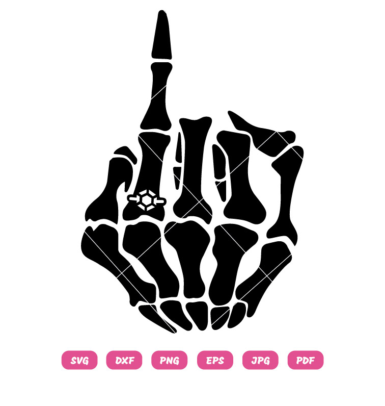 Skeleton Bride Finger SVG