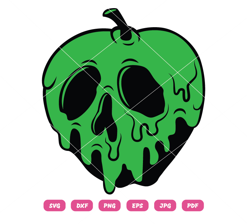 Snow White Poison Apple SVG Halloween Proof