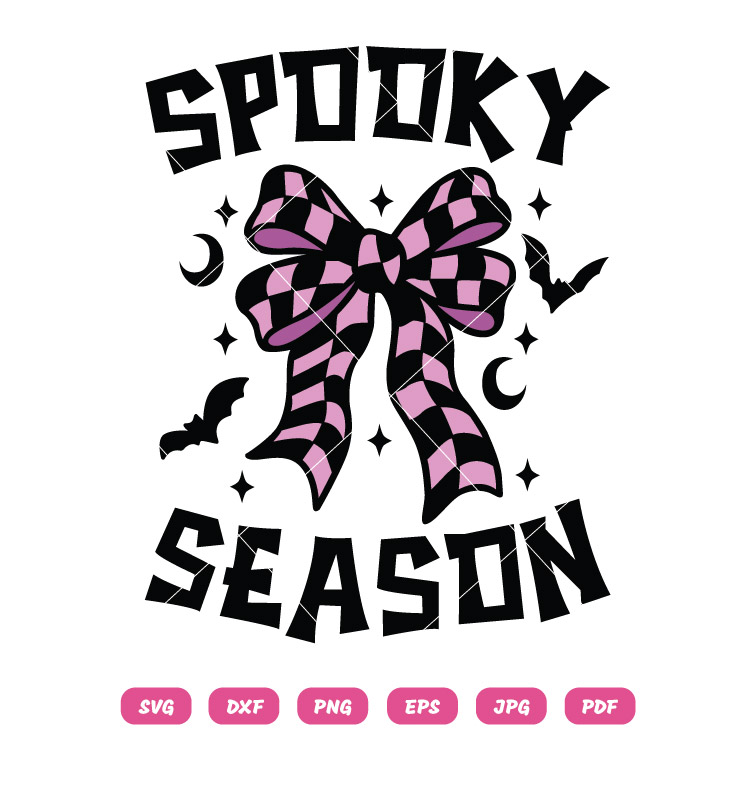 Spooky Season Coquette Bow SVG Halloween SVG