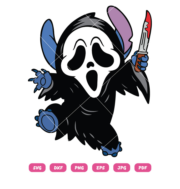 Stitch Scream SVG Halloween SVG