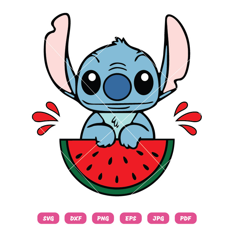 Stitch Watermelon SVG Summer SVG