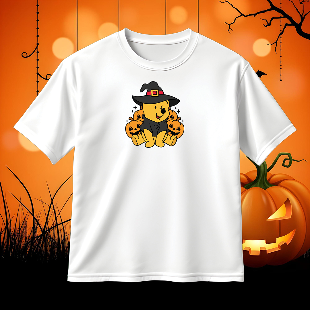 Winnie The Pooh Witch SVG Halloween Pumpkin SVG