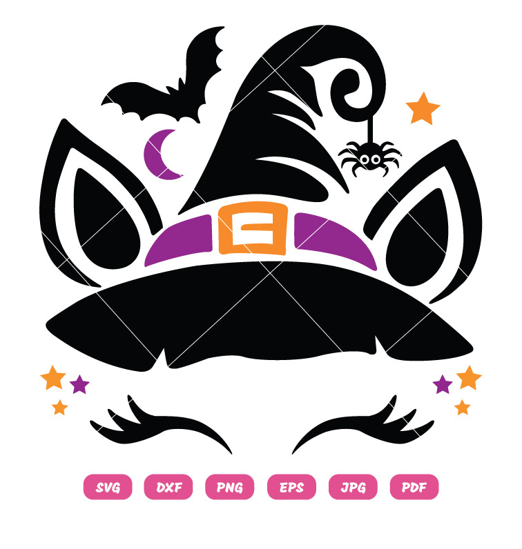 Witch Unicorn SVG Halloween Unicorn SVG