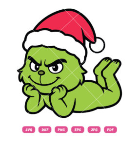 Baby Grinch Christmas SVG PNG Clipart For Cricut & Silhouette