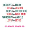 Believe like mary SVG PNG Christmas Bible Quote Design T Shirt