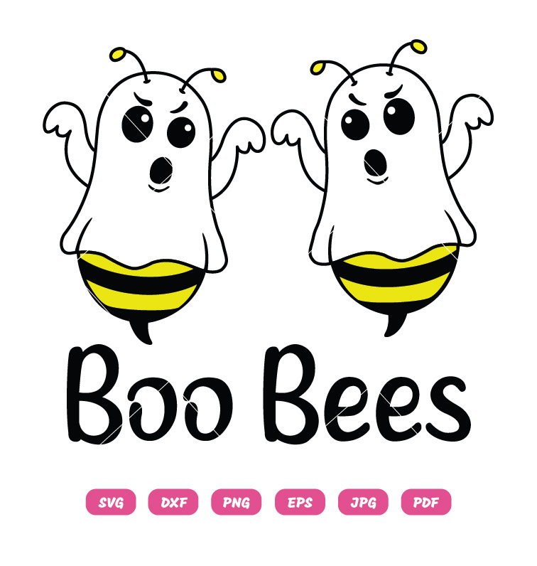 Boo Bees SVG Ghost Bee SVG Halloween SVG