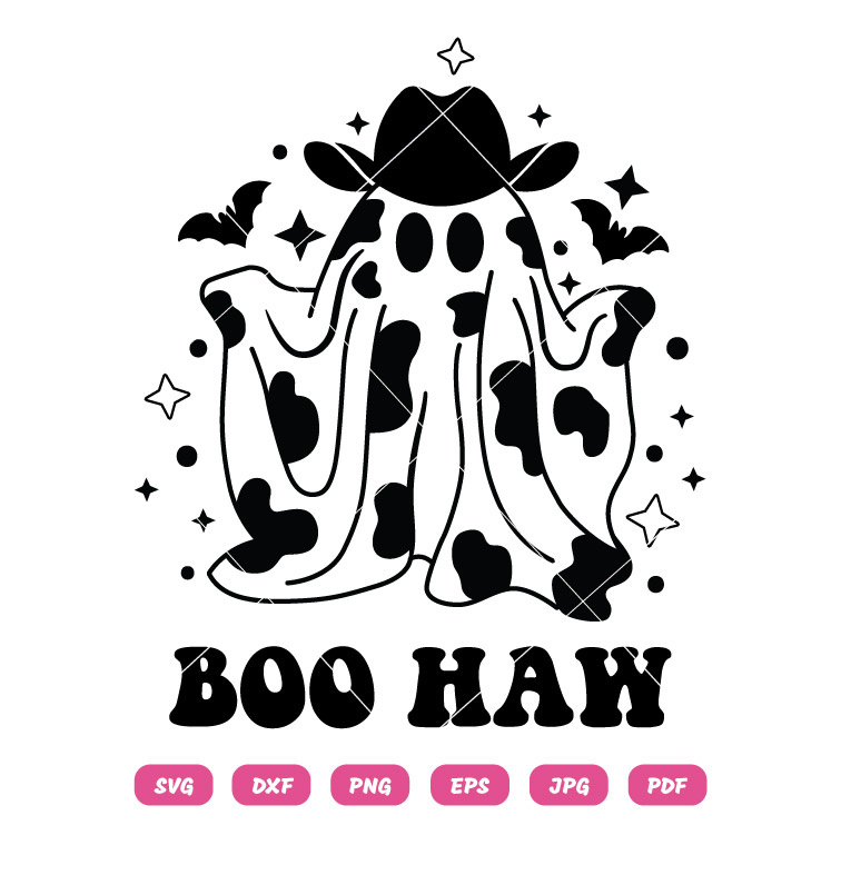 Boo Haw Cowboy Ghost SVG Halloween SVG