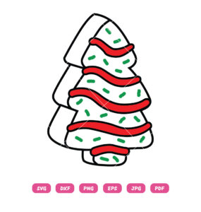 Christmas Tree Cookie SVG Cute Cookie Design
