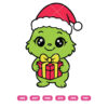 Cute Baby Grinch Christmas Gift Box SVG Christmas Cut File