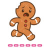 Gingerbread Man Cookie Running SVG Christamas Cookie