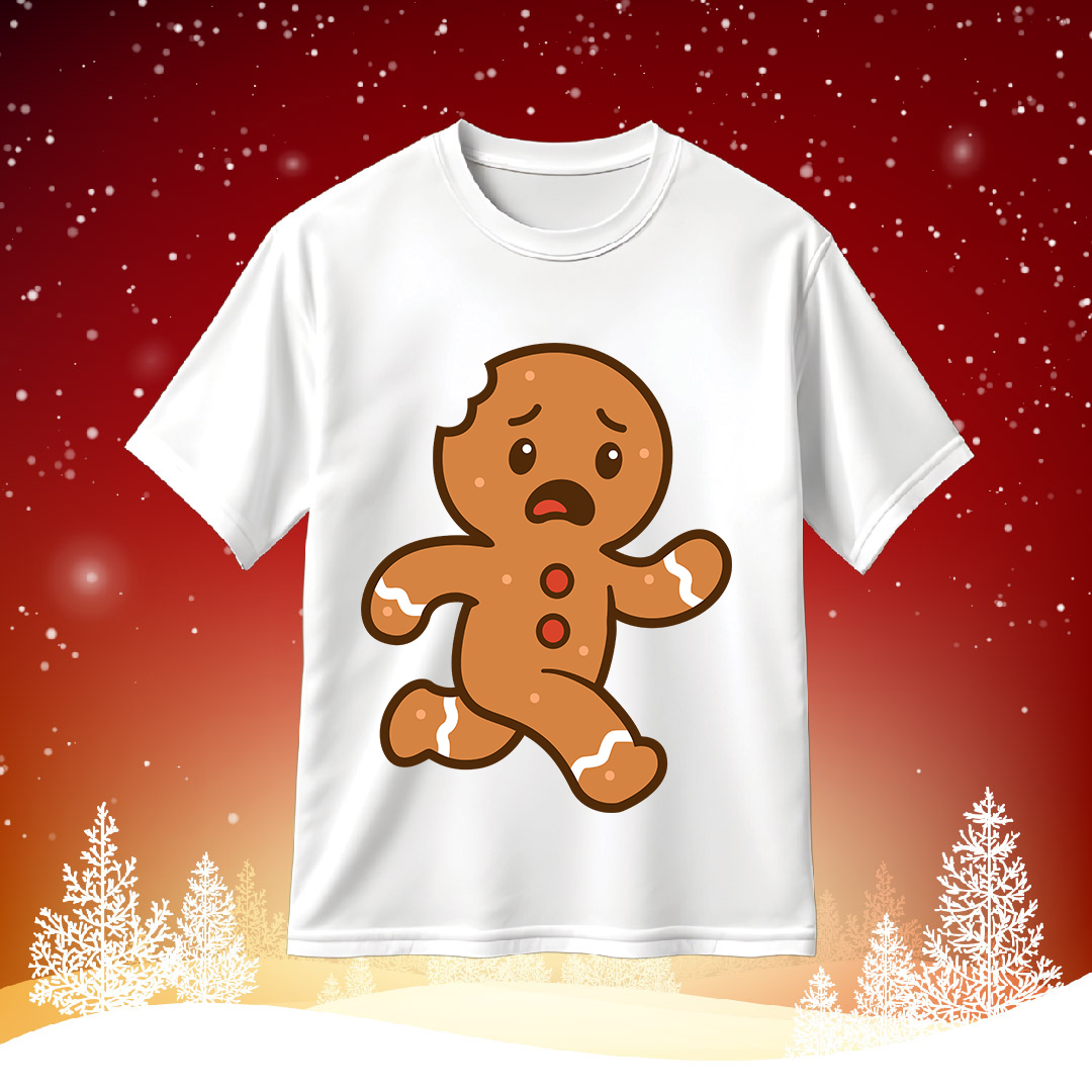 Gingerbread Man Cookie Running SVG Christamas Cookie