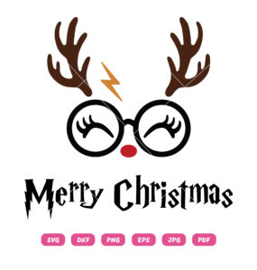 Girl Reindeer Face SVG Harry Potter Christmas SVG
