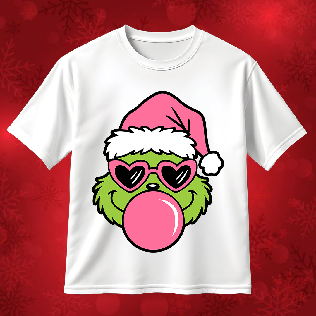 Grinch Blowing Bubbles SVG Christmas