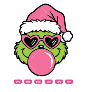 Grinch Blowing Bubbles SVG Christmas