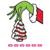 Grinch Hand Holding Christmas Tree Cake SVG
