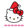 Hello Kitty Santa Hat SVG PNG Sanrio Christmas Cut File for Cricut & Silhouette