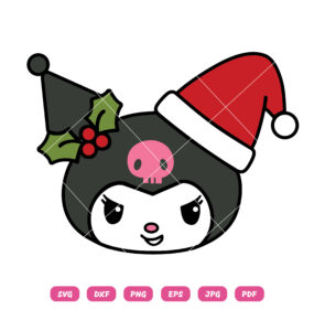 Kuromi Santa Hat SVG Christmas SVG