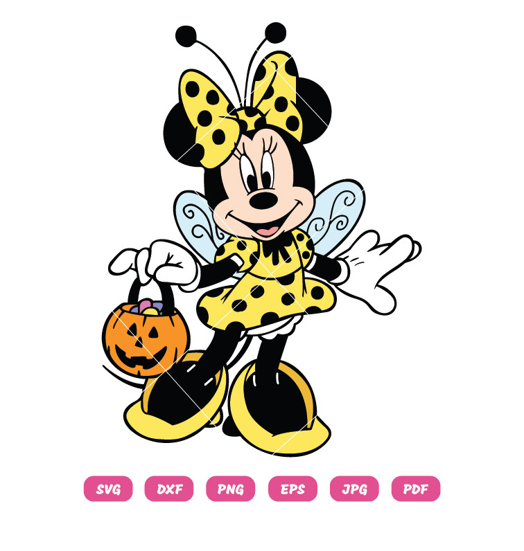 Minnie Mouse Helloween Bee SVG Halloween SVG