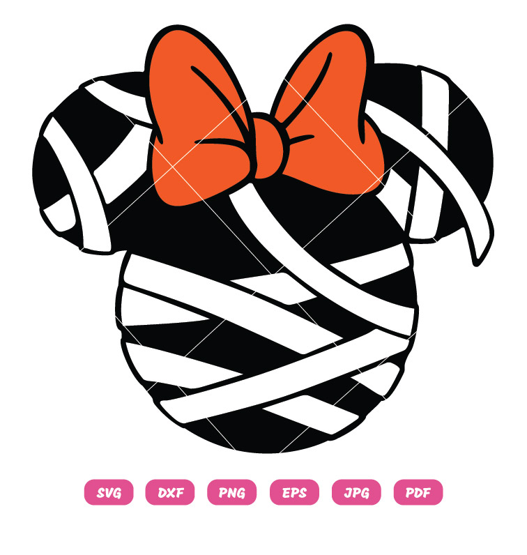 Minnie Mouse Mummy SVG Halloween SVG