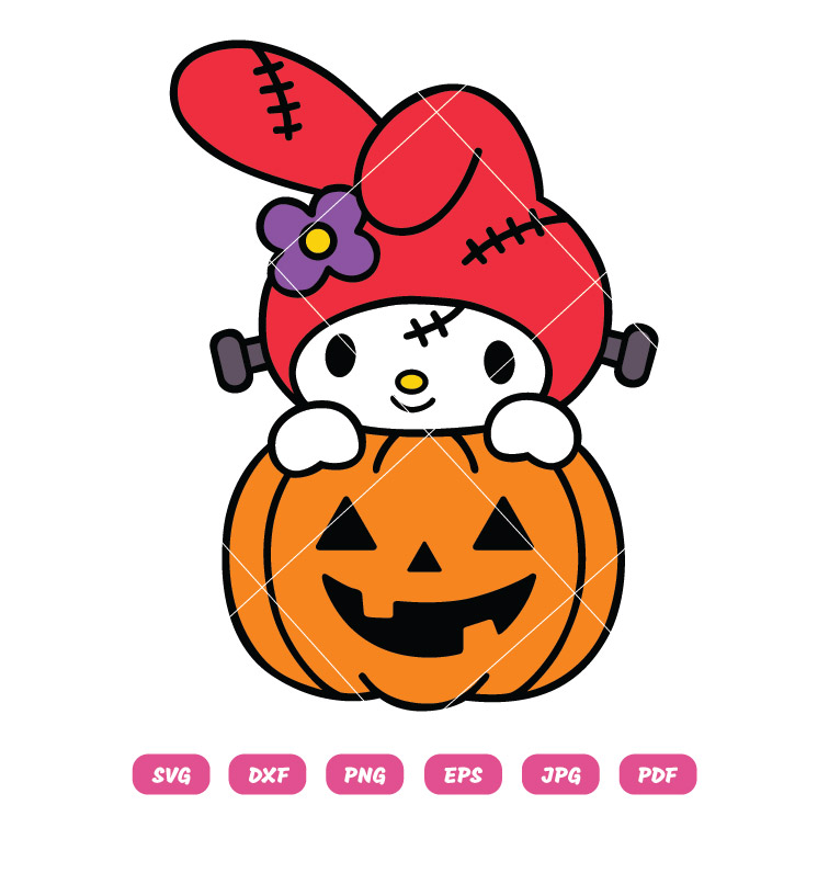 My Melody With Pumpkin SVG Halloween SVG