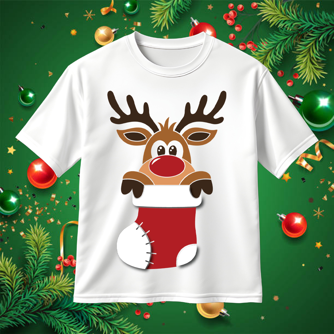 Reindeer in Christmas Stocking SVG