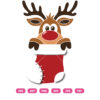 Reindeer in Christmas Stocking SVG