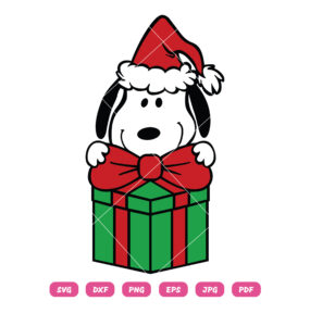 Snoopy With Christmas SVG