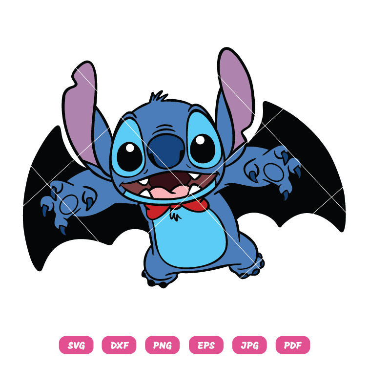 Stitch Vampire Bat SVG Halloween SVG