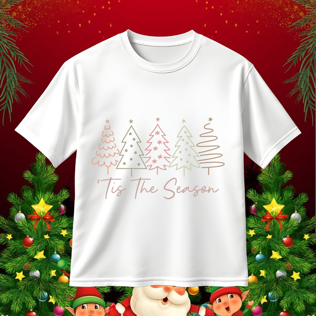 Tis The Season SVG PNG Minimalist Christmas Tree Design for Cricut and Silhouette