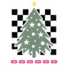 Trendy Christmas Tree SVG Checkered Christmas SVG