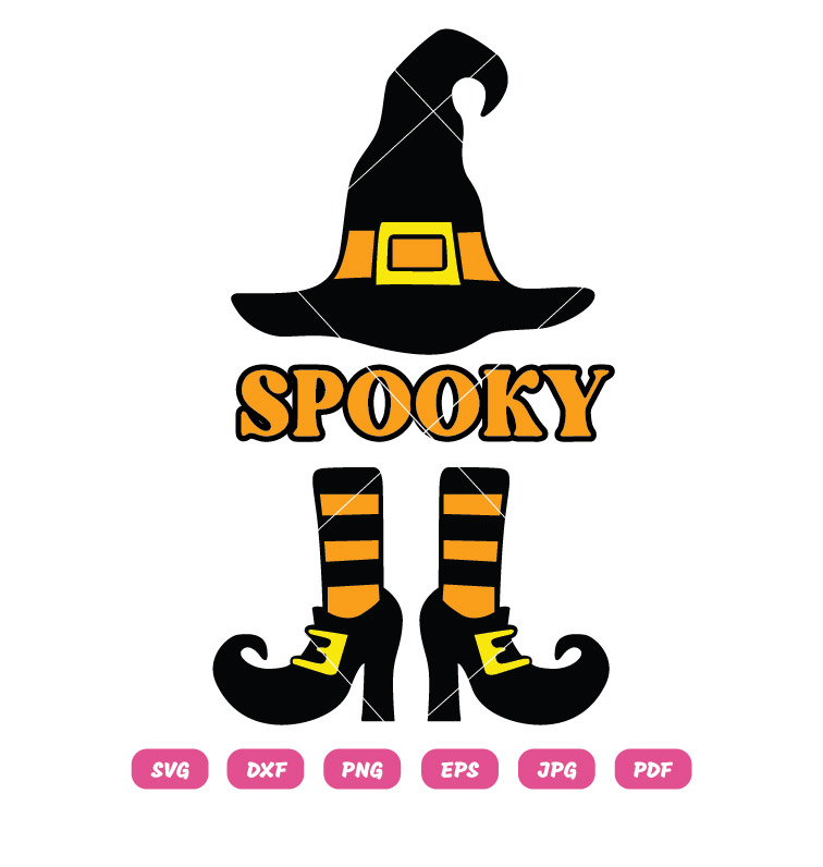 Witch Had Monogram SVG PNG Halloween Feet Clipart for Cricut & Silhouette