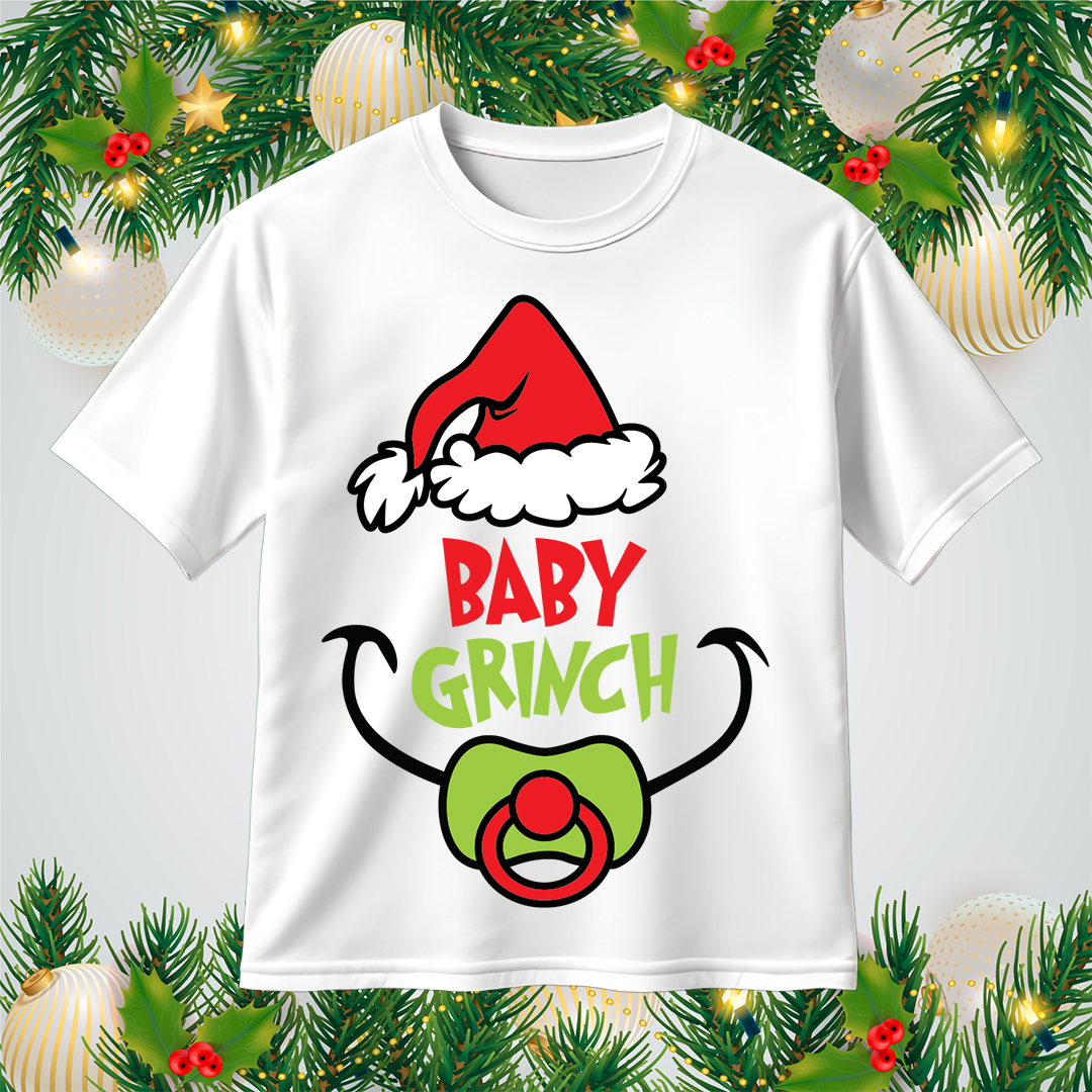 Baby Grinch SVG PNG Christmas Cut File for Cricut Silhouette