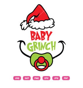 Baby Grinch SVG PNG Christmas Cut File for Cricut Silhouette