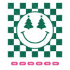 Checkered Smiley Face Christmas Tree SVG