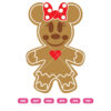 Christmas Minnie Gingerbread Cookie SVG PNG Cut File for Cricut & Silhouette