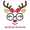 Christmas Reindeer with Glasses SVG