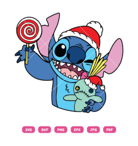 Christmas Stitch And Santa Hat and Candy