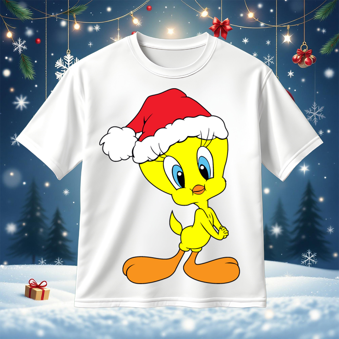 Christmas Tweety Bird With Santa Had