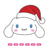 Cinnamoroll Santa Hat SVG Christmas SVG