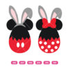 Cracked Easter EGG Mickey and Minnie Mouse SVG