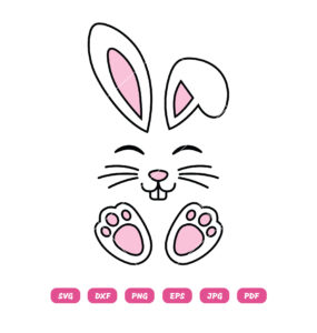 Cute Bunny Ears Paws Easter